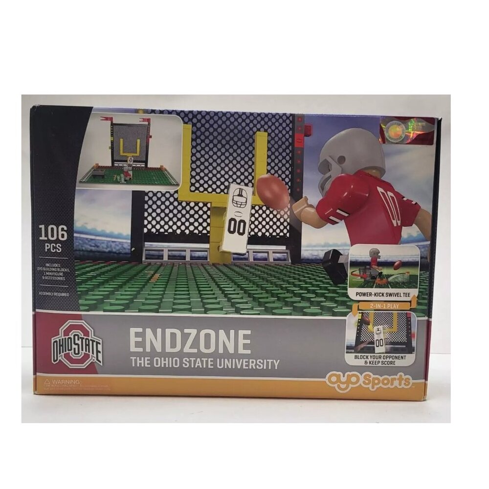 OSU Endzone Sports Building Blocks Ohio State University Football Set 106 pc HTF